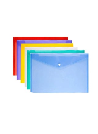 6-Piece Thick Document Bag Clear multicolor - pzsku/Z62C8492415662F1F5775Z/45/_/1690114782/ebf9359d-8687-4c9a-bab3-c38de7a4f512