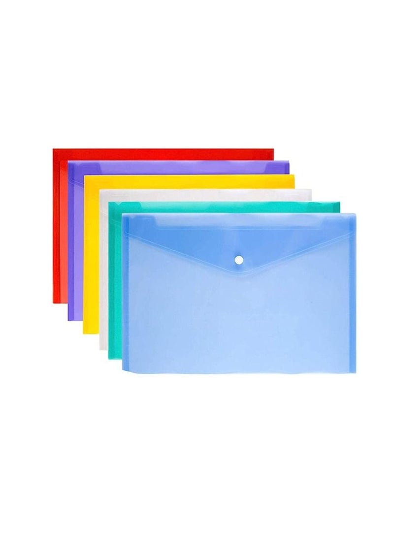 ATLAS 6-Piece Thick Document Bag Clear multicolor 