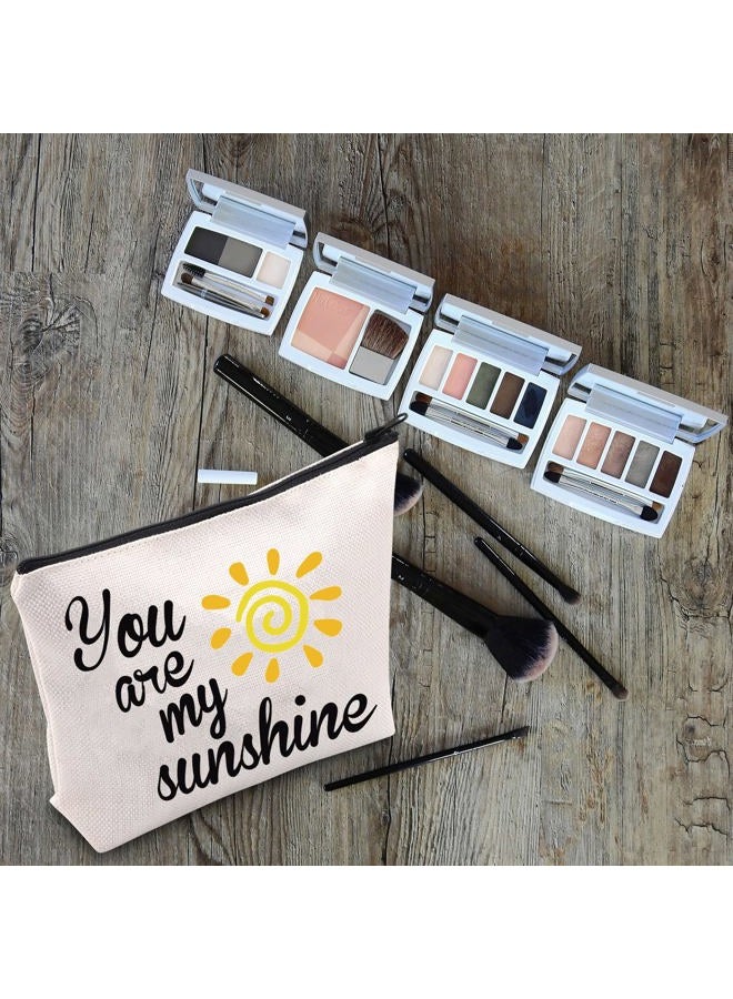 LEVLO Sunshine Makeup Bag You Are My Sunshine Makeup Bag Sunshine Zipper Bag Gift For Her (You are my sunshine) - Image 4