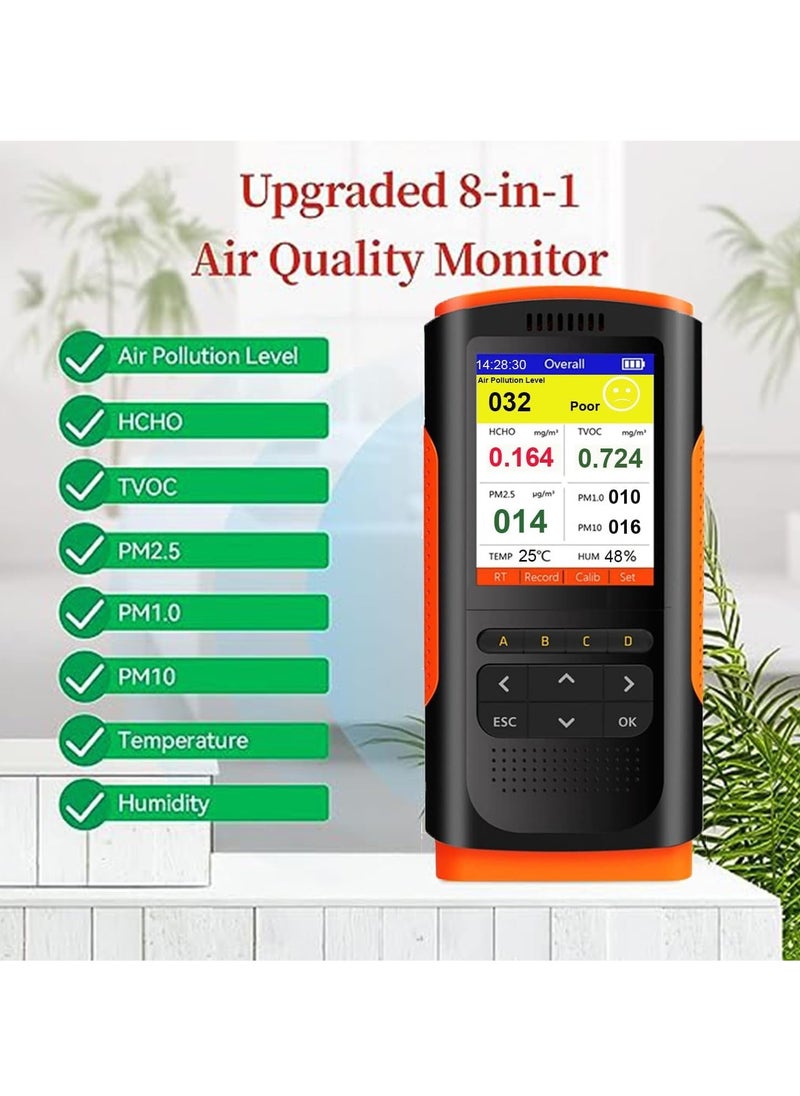 Generic Real Time Air Quality Detector AQI Monitor Meter Formaldehyde Treating Kit, TVOC Temperature/Humidity Gauge, Particle Counter for Cars, Homes, Schools, Shopping Malls  - Image 2