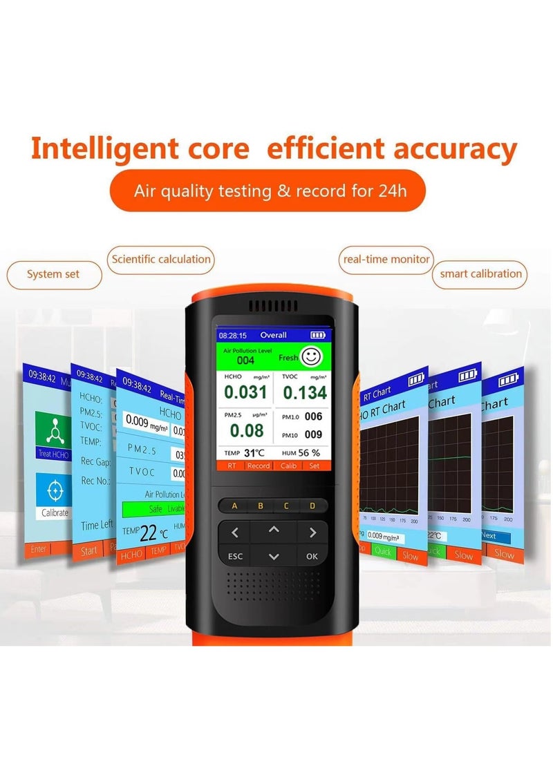 Generic Real Time Air Quality Detector AQI Monitor Meter Formaldehyde Treating Kit, TVOC Temperature/Humidity Gauge, Particle Counter for Cars, Homes, Schools, Shopping Malls  - Image 4