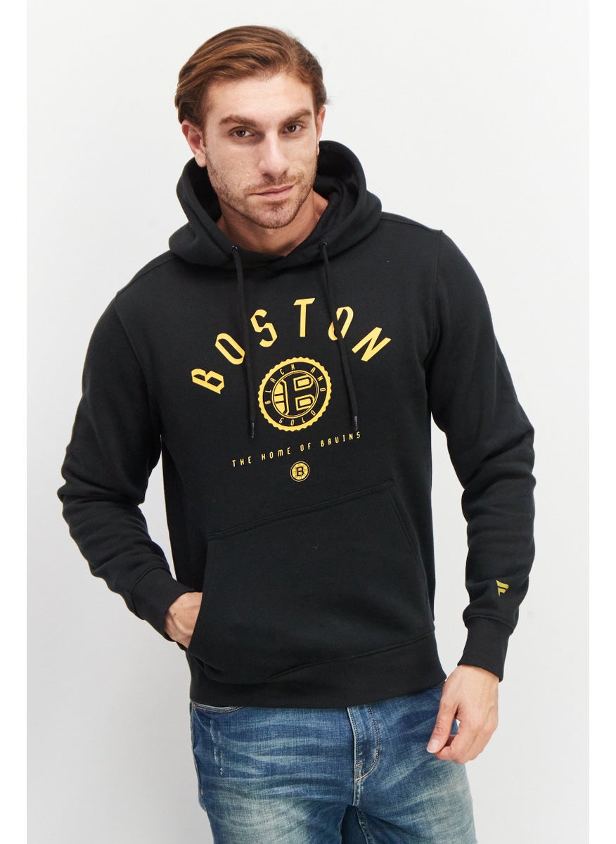 Fanatics - Men Sportswear Fit Hooded Long Sleeve Sweatshirt, Black - Image 1