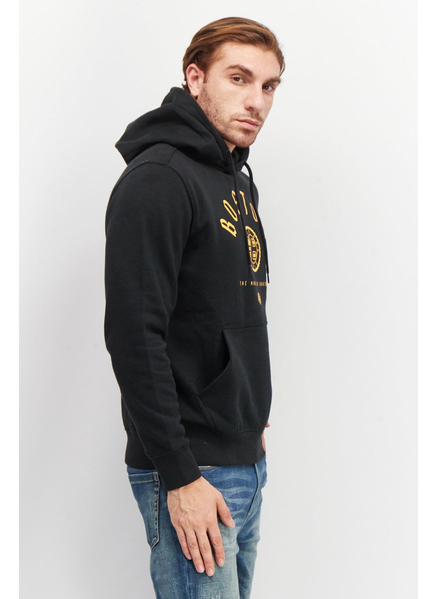 Fanatics - Men Sportswear Fit Hooded Long Sleeve Sweatshirt, Black - Image 1