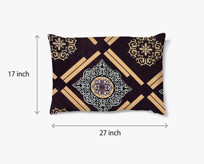 Filymore Flat Single Bed Sheet for Single Bed with 1 Pillow Cover -240 TC Pure Microfiber Single bedsheet/bedcover for Single Size Bed, Color Golden and Brown (90x60 inches) - Image 4