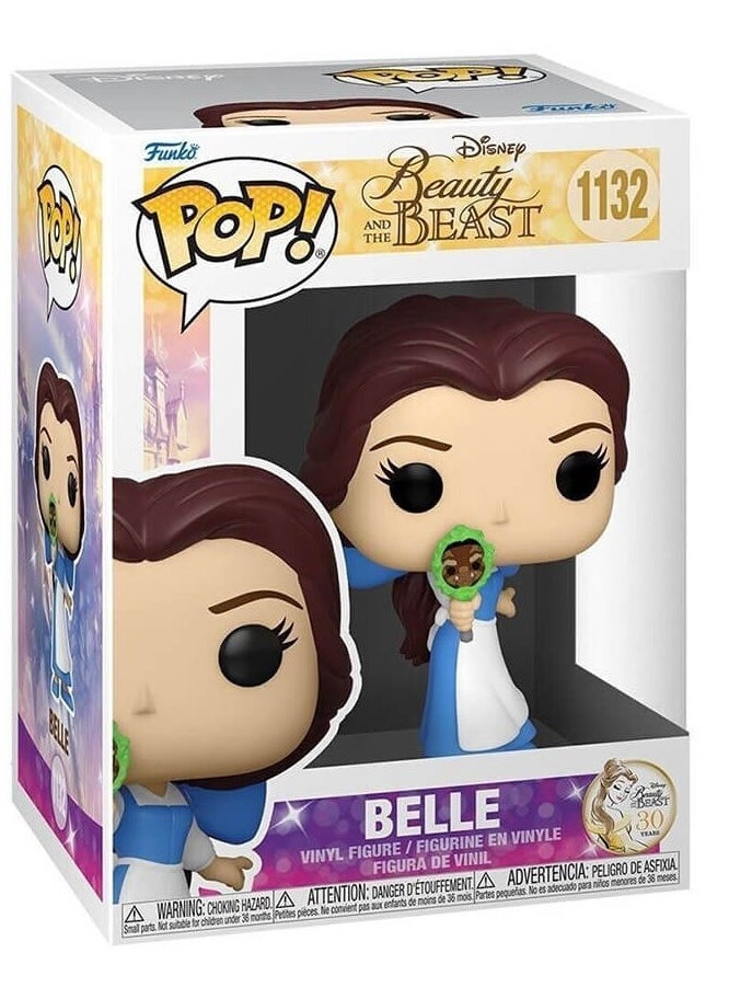 Funko - Funko Pop! Cartoon Animation: Disney - 30th Anniversary Beauty & the Beast - Belle Holding Enchanted Mirror #1132 - Image 1