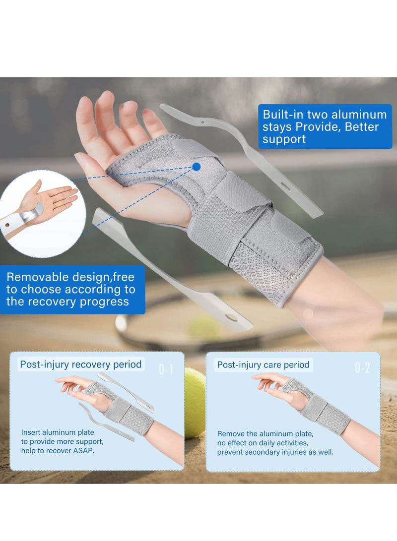دعامة معصم قابلة للتعديل لمتلازمة النفق الرسغي لتخفيف الألم ودعم التهاب المفاصل والتهاب الأوتار، مقاس متوسط، تناسب اليد اليمنى - Image 4
