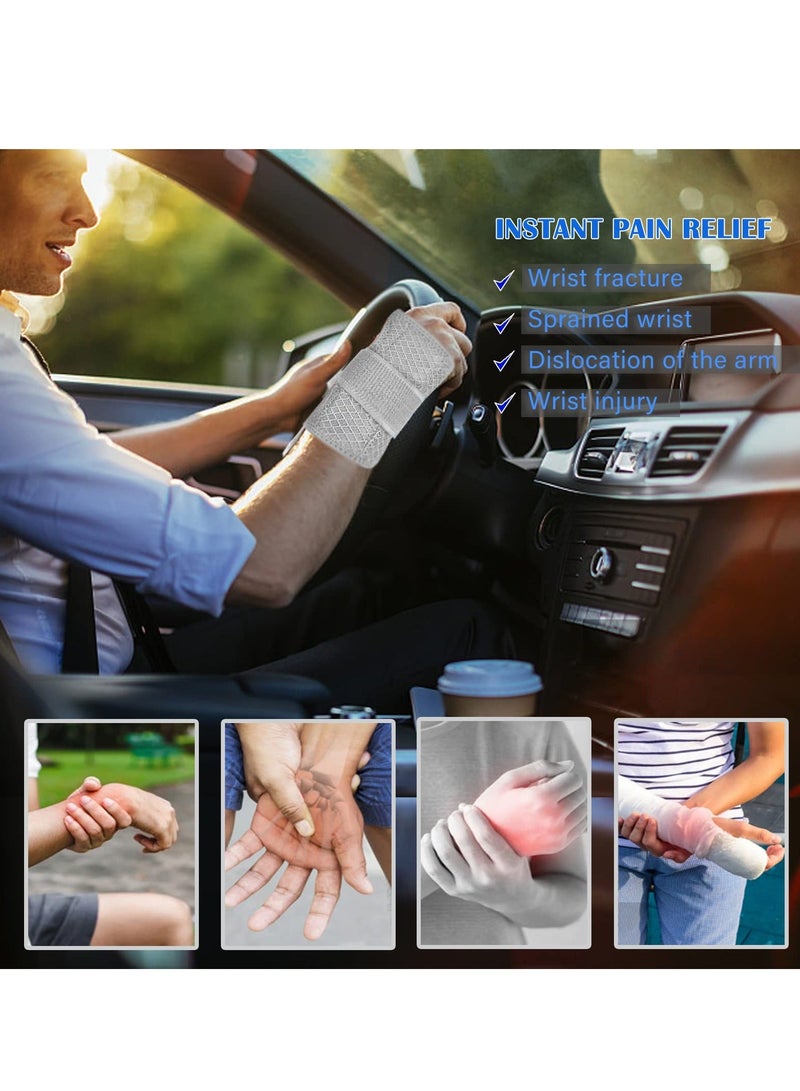 دعامة معصم قابلة للتعديل لمتلازمة النفق الرسغي لتخفيف الألم ودعم التهاب المفاصل والتهاب الأوتار، مقاس متوسط، تناسب اليد اليمنى - Image 2