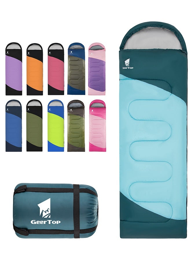 GEERTOP Backpacking Sleeping Bag for Camping, Lightweight Sleeping Bags for Adults Kids Summer Warm Cold Weather Hiking Travel - Image 1