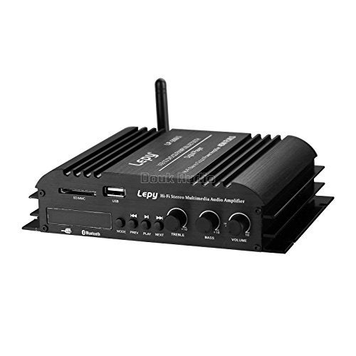 Nobsound Lepy Hi-Fi Stereo Multimedia 4-Channel 180w (45W x 4) Bluetooth Power Amplifier Audio Amp Booster USB SD DVD CD FM MP3 for Car Vehicle Home Booster Remote Control & LED Display Screen - Image 4