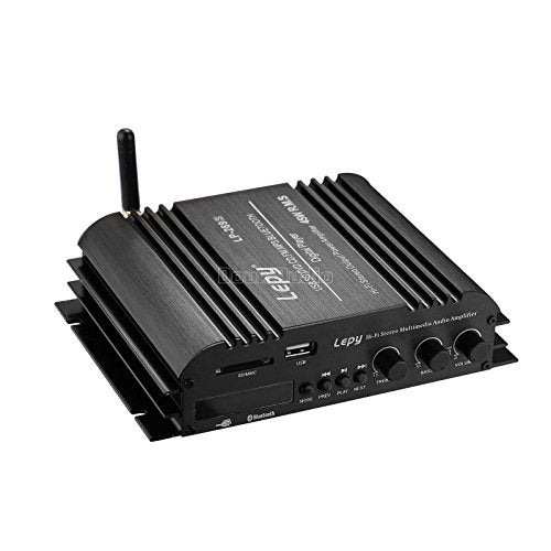 Nobsound Lepy Hi-Fi Stereo Multimedia 4-Channel 180w (45W x 4) Bluetooth Power Amplifier Audio Amp Booster USB SD DVD CD FM MP3 for Car Vehicle Home Booster Remote Control & LED Display Screen - Image 5