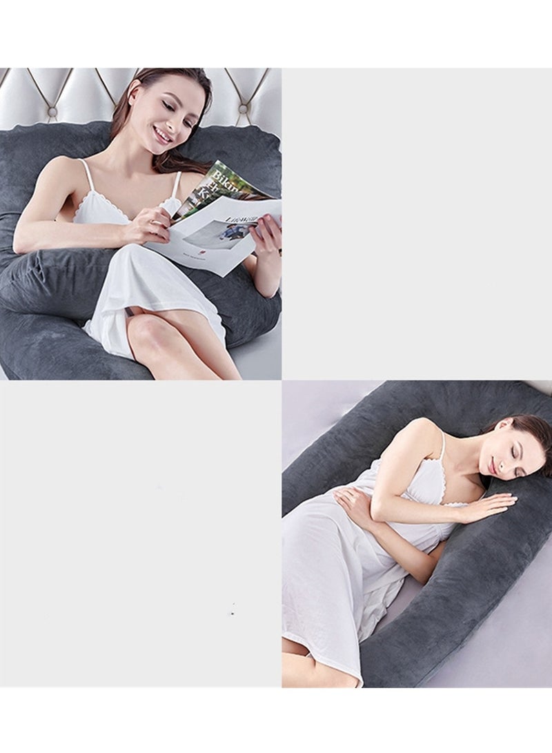 Multifunctional maternity pillow side sleeper pillow pure cotton removable and washable U-shaped nap pillow cushion - Image 3