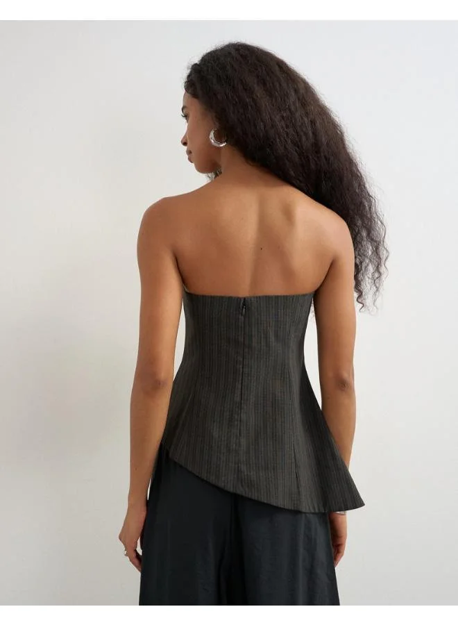 Topshop Asymmetric Bandeau Top