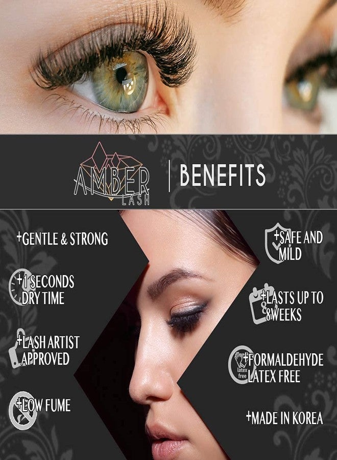 Amber Lash, S Glue 10ml for Professional Eyelash Extension, 1-Second Dry time, Up to 8 Weeks Bonding, Strong Strength, Carbon Black Adhesive for Salon Use, Latex Free and Formaldehyde Free - Image 4