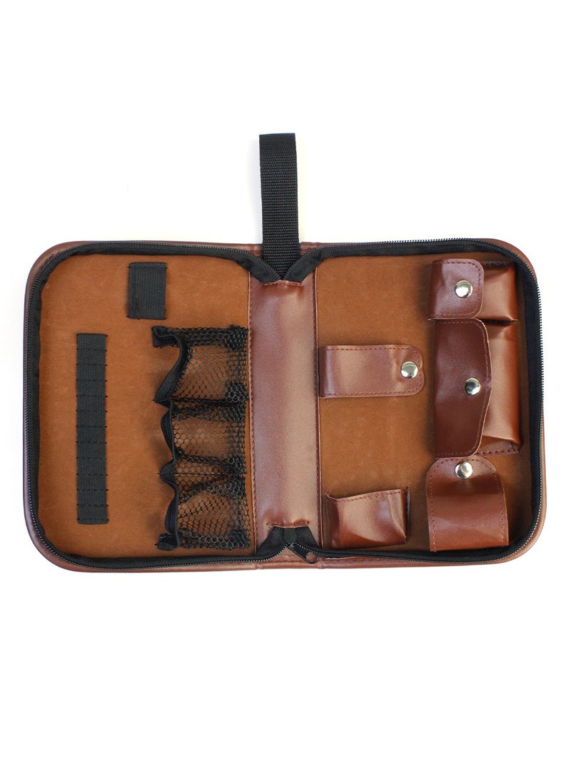 general Golf Kit Golf Accessory Kit Easy to Carry Multifunctional Large Capacity Storage Leather Bag (Brown) - Image 5