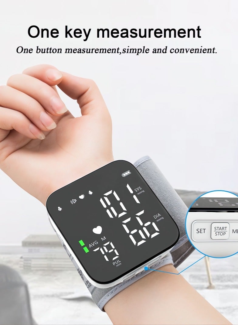 Goldfish Adjustable Cuff Wrist Blood Pressure Monitor Blood Pressure Detector Large Display Voice Can Be Used By Two People  - Image 3