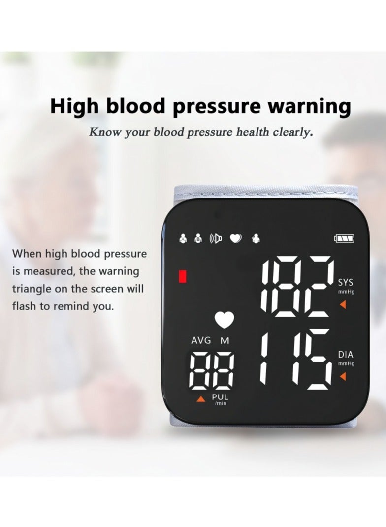 Goldfish Adjustable Cuff Wrist Blood Pressure Monitor Blood Pressure Detector Large Display Voice Can Be Used By Two People  - Image 5