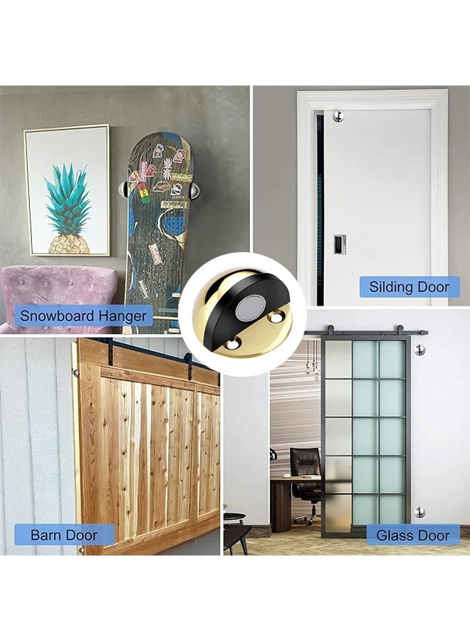 Stainless Steel Magnetic Door Stoppers Floor Mount Magnetic Catch Holder Modern Door Stops Brushed Satin Dome Door Stopper Wall Protector Adhesive Doorstops Magnet for Bottom of Door - Image 5