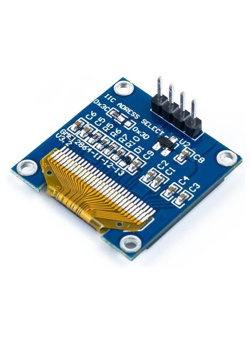 0.96 Inch OLED Module 12864 128x64 Yellow Blue SSD1306 Driver I2C Serial Self -Luminous Display Board for Arduino Raspberry Pi Pico