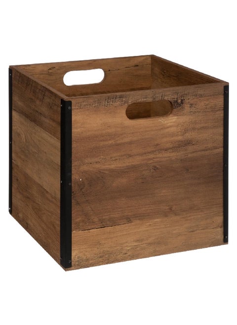 Square Shaped MDF Storage Box Brown 31 x 31 cm 167865