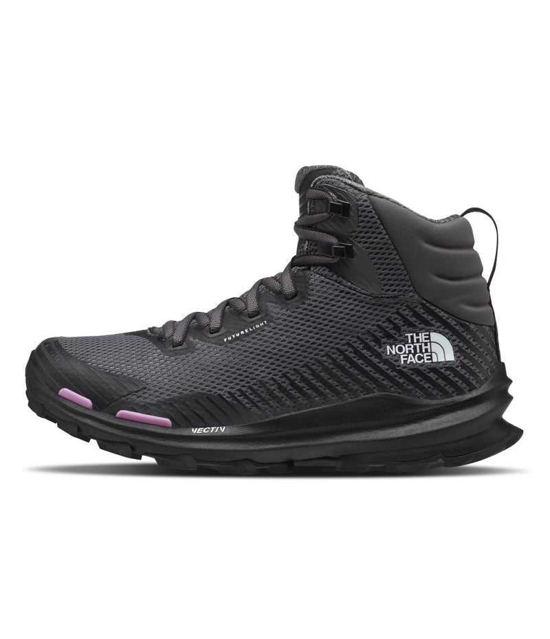 THE NORTH FACE حذاء المشي النسائي VECTIV Fastpack Mid FUTURELIGHT من ذا نورث فيس، أسود TNF/رمادي أسفلت، 5.5 - Image 1