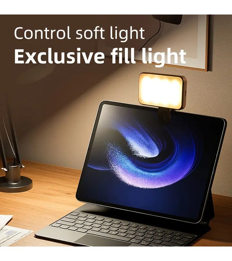 ضوء LED حلقي مع شحن USB، 3 أوضاع إضاءة قابلة للتعديل، مشبك أمامي وخلفي بنمط Go Pro، يناسب الهواتف الذكية والكاميرات وأجهزة اللاب توب والآيباد والكاميرات الرقمية DSLR، متوافق مع آيفون 16 و15 و14 و13 و12 و11 Pro وXs، مناسب لاجتماعات Zoom وتصوير الفيديو المدون، لون أسود، إصدار مطوّر. - Image 5