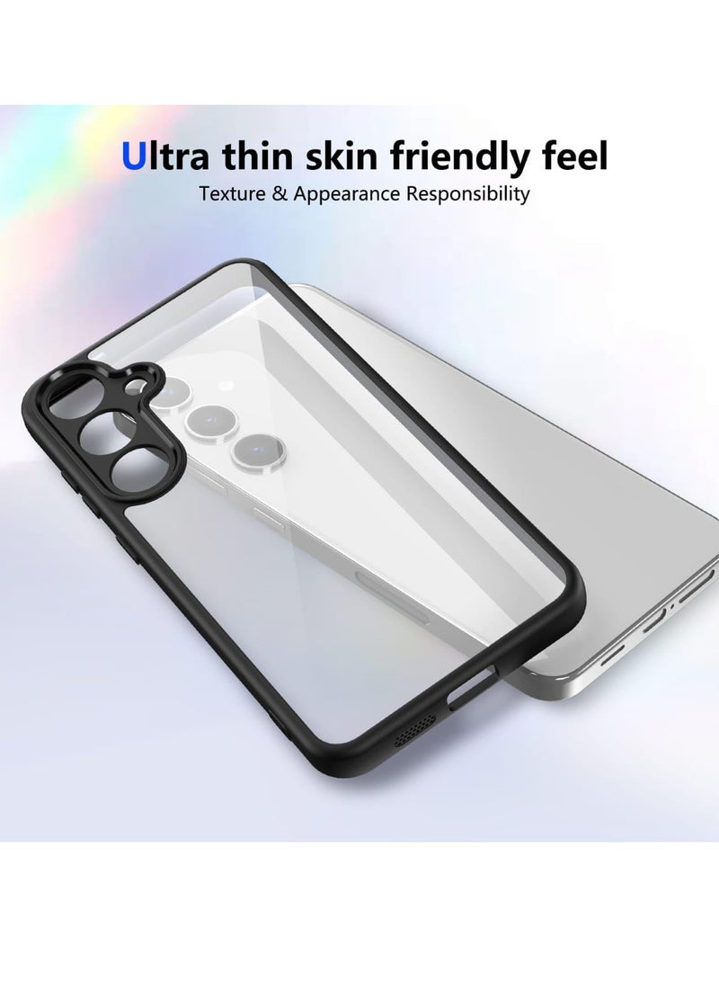 Case Cover Shockproof Hard PC Back Soft TPU Frame Anti-yellowing Slim Protective Cover Compatible with Samsung Galaxy A35 (Clear) - Image 2