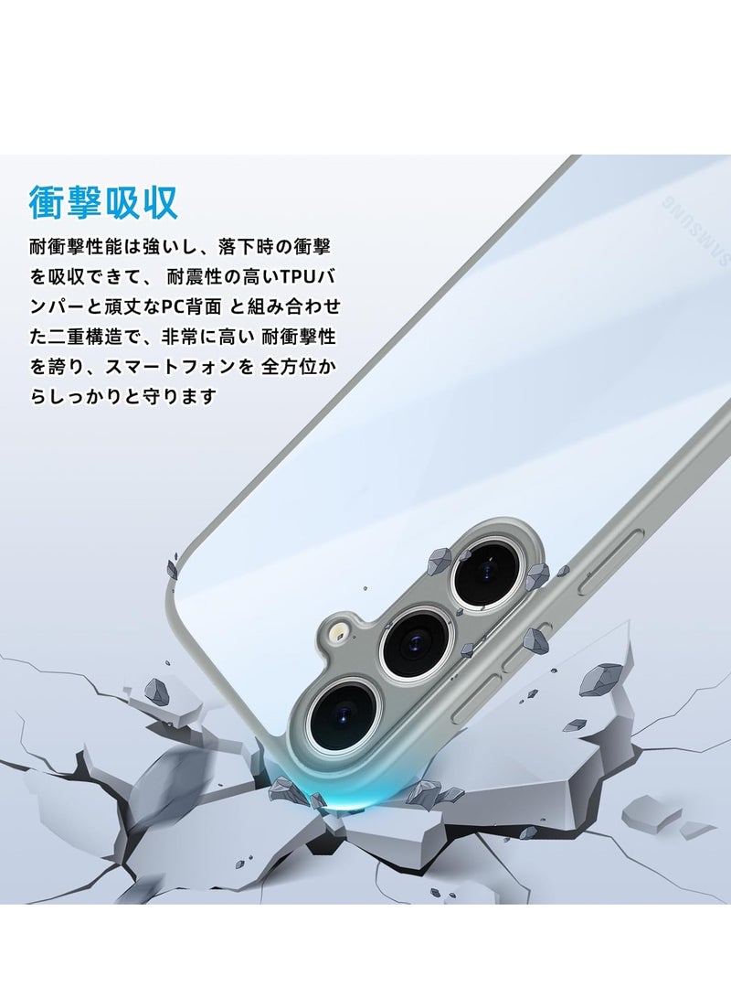 Case Cover Shockproof Hard PC Back Soft TPU Frame Anti-yellowing Slim Protective Cover Compatible with Samsung Galaxy A35 (Clear) - Image 3