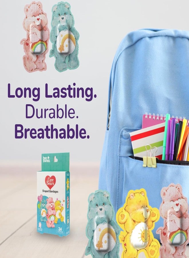 BioSwiss Care Bears Kids Bandages, Classic Care Bear Shaped Self Adhesive Bandage Set, Latex Free, Sterile Wound Care, 24 Count - Image 5