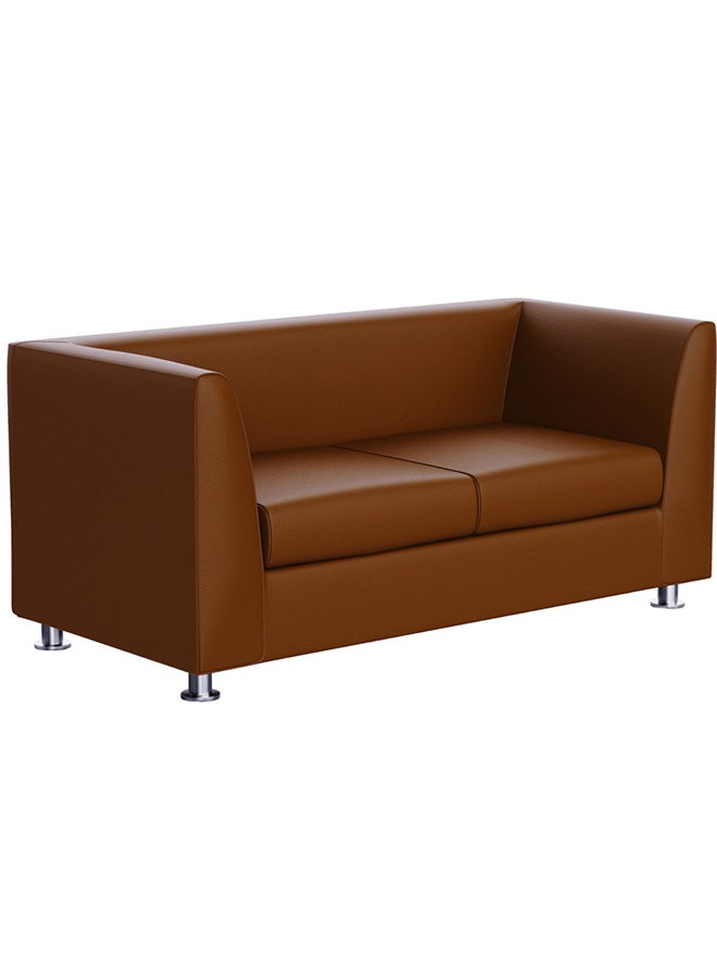 Mahmayi 679 Double Seater PU Sofa - Chocolate Brown - Image 1
