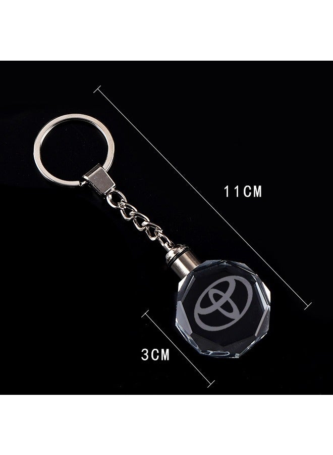Keychain Keyring Toyota Car Logo With Changing Color Light - Image 3