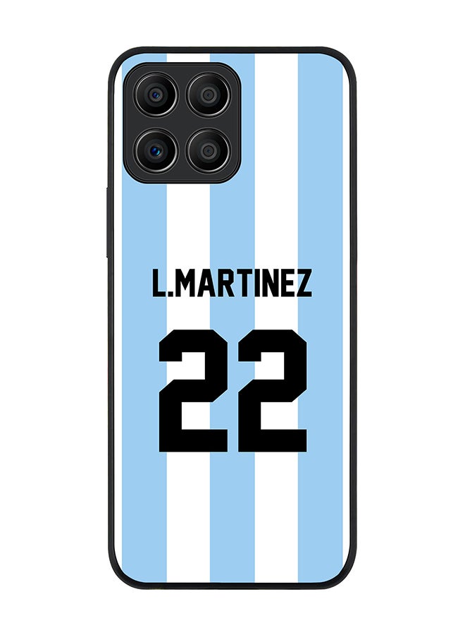 Stylizedd Rugged Black edge case for Honor X6 Slim fit Soft Case Flexible Rubber Edges Anti Drop TPU Gel Thin Cover - Football Team - Argentina Player Name - L.Martinez - Image 1