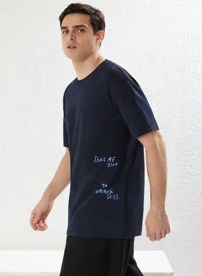 trendyol Men's Printed Black T-shirt - Image 3