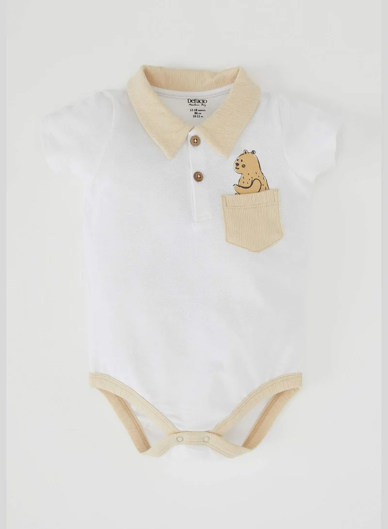 DeFacto Short Sleeve Printed Newborn Bodysuit