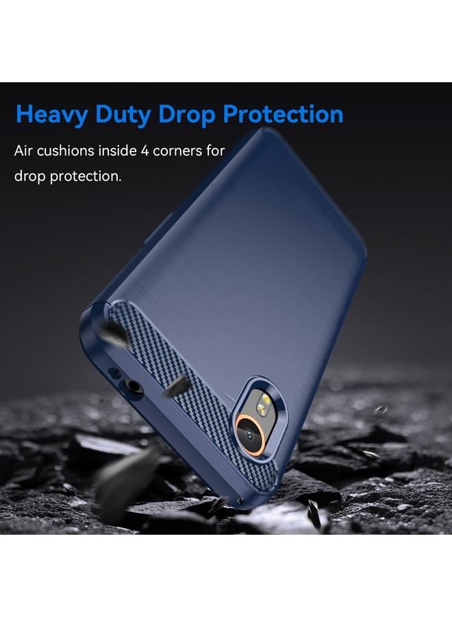 اس-توب جراب لهاتف Samsung Galaxy Xcover 7 مصنوع من ألياف الكربون المصقولة والمصنوعة من مادة TPU - Image 3