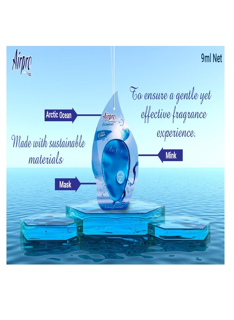 Airpro Luxury Hanging Gel Car Perfume & Air Freshener |Arctic Ocean|
Ensures a Long-Lasting and Delightful Fragrance, Bringing the Refreshing Essence of Arctic Ocean to Your Car’s Atmosphere. - Image 5