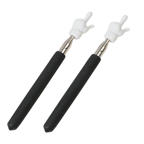 AIKESIWAY Teacher Pointer Sticks Finger,Pointer for Classroom,Telescoping Hand Pointer, Retractable Classroom Pointer Fingers for Elementary School Kindergarten Teacher,Classroom Supplies (2 PCS, Black) - Image 1