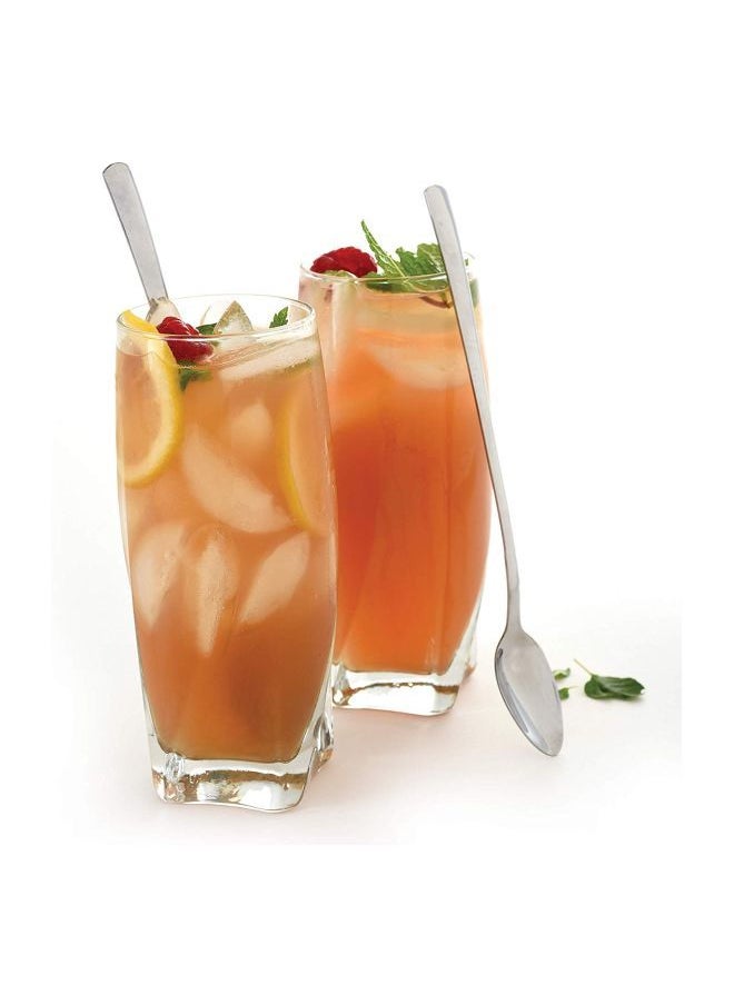 NIBEMINENT - 2-Piece Stainless Steel Iced Tea Spoon Set Silver 8.25inch - Image 1
