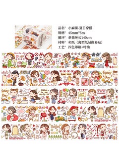 Heartfelt Adventure Washi Tape Set Whole Roll Special Oil Paper Journal Tape New Arrival Small Potato Sticker Adesiva Potato-Summer Wear