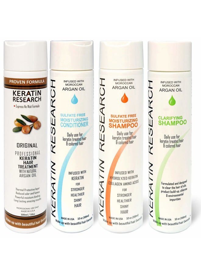 Keratin Research Complex Brazilian Keratin Hair Argan Oil Blowout Treatment Professional Results Straightening and Smoothing Hair Queratina Keratina - Image 1