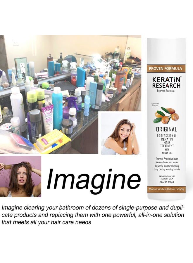 Keratin Research Complex Brazilian Keratin Hair Argan Oil Blowout Treatment Professional Results Straightening and Smoothing Hair Queratina Keratina - Image 2