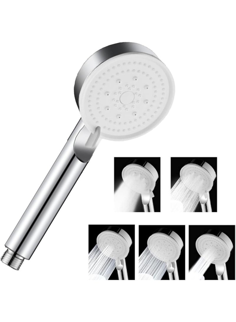 High Pressure Shower Head, Handheld Shower with Visible Turbofan Blades, 360° Rotating, 6-Layer Filter, Pause Button – Water Saving (Silver) - Image 2