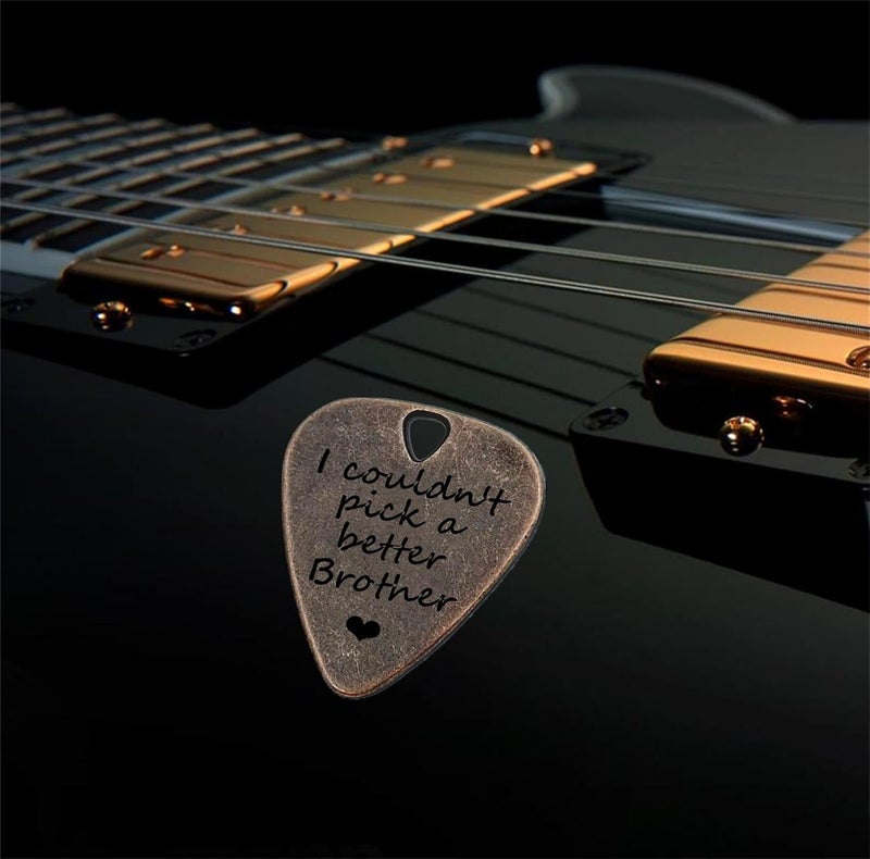 JUPPE Birthday Gifts For Brother, I Cloudn't Pick A Better Brother Guitar Picks, Bronze Music Gifts For Brother (I Cloudn't Pick A Better Brother) - Image 5