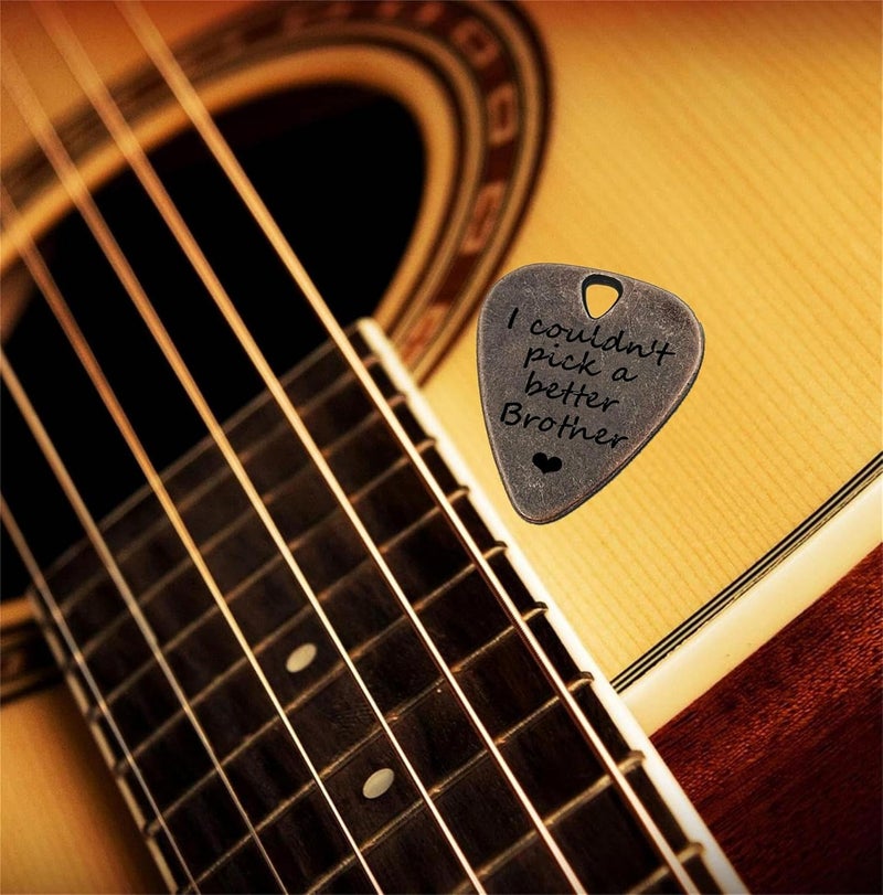 JUPPE Birthday Gifts For Brother, I Cloudn't Pick A Better Brother Guitar Picks, Bronze Music Gifts For Brother (I Cloudn't Pick A Better Brother) - Image 4