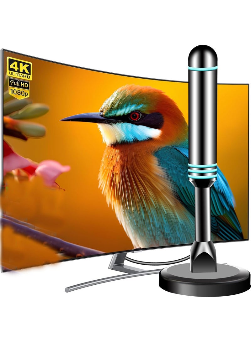 LuckyNov Digital Antenna for Smart TV Indoor, TV Antenna for Local Channels, Strong Magnetic Base TV Antenna Indoor for Easy Installation, Long Range Reception for 4k 1080p, Support All Smart/Old TVs - Image 1
