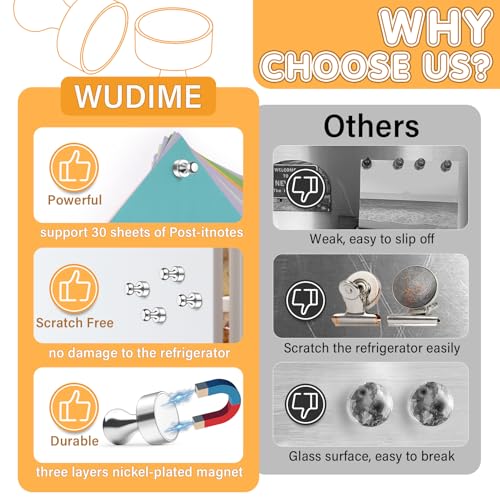 WUDIME 12Pcs Strong Magnets for Whiteboard, Fridge Magnets Adults, Refrigerator Magnets, Magnet Fridge, Small Strong Magnets for Kitchen, Office, Classroom, Locker - Image 5