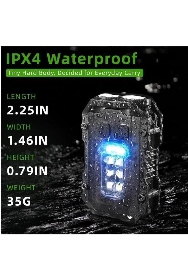 Bukela Mini Keychain EDC Flashlight Rechargeable, 1000 High Lumens Super Bright Flash Lights Small Portable Tactical Pocket Torch with Magnet & Clip, 8 Modes,USB C Ipx64 Waterproof - Image 2