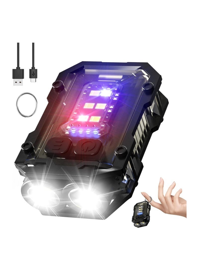 Bukela Mini Keychain EDC Flashlight Rechargeable, 1000 High Lumens Super Bright Flash Lights Small Portable Tactical Pocket Torch with Magnet & Clip, 8 Modes,USB C Ipx64 Waterproof - Image 1