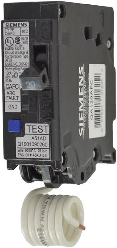 SIEMENS Siemens QA120AFC 20 Amp Combination Arc Fault Breaker 