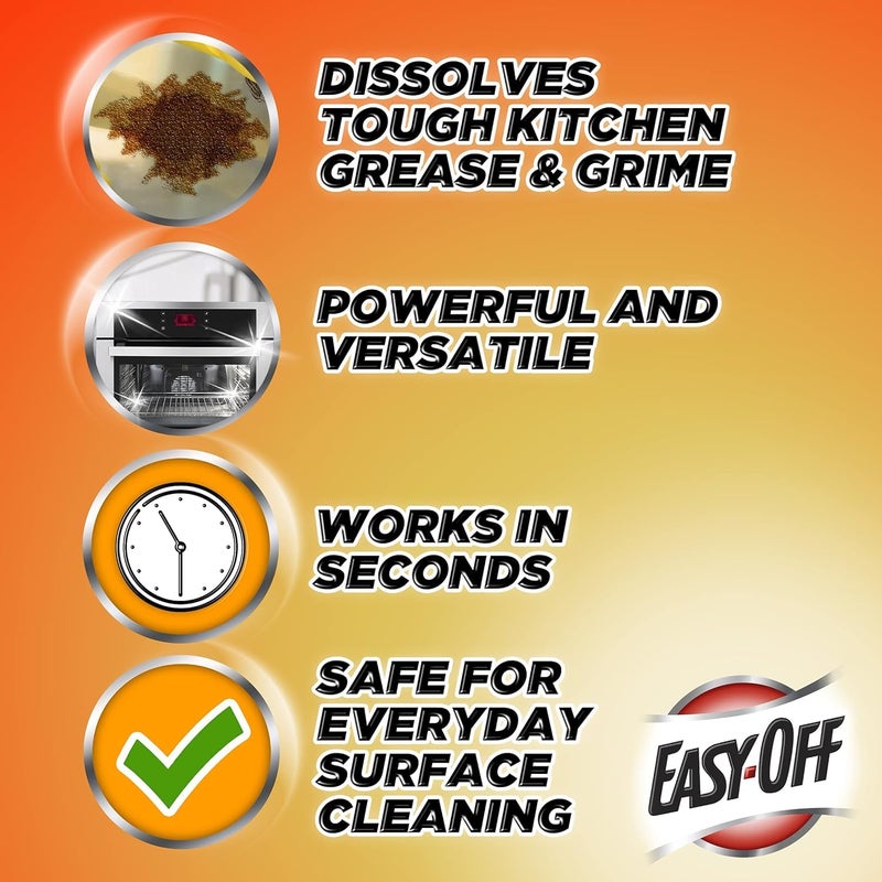 Easy-Off Specialty Kitchen Degreaser Cleaner, Clear, Lemon, 16 Fl Oz - Image 3