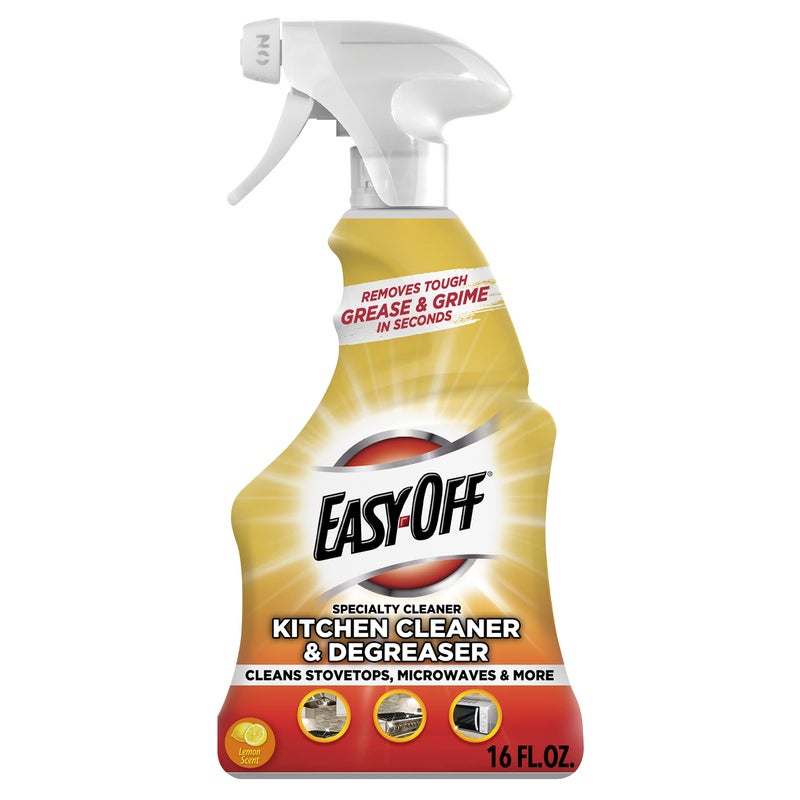 Easy-Off Specialty Kitchen Degreaser Cleaner, Clear, Lemon, 16 Fl Oz - Image 1